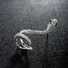 FASHION- platine punk, boucle d'oreille zircon serpent individualité oreille gauche unique boucle d'oreille