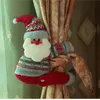 만화 크리스마스 커튼 버클 타이백 산타 눈사람 순록 인형 커튼 후크 크리스마스 장식 축제 파티 홈 장식