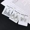 Ny Clip-on Knut Örhängen Shine Stars Diamond Drop Earrings Mode Pearl Trendy Stud Örhängen Gratis DHL