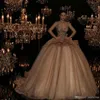 Robe de bal princesse élégante Quinceanera robes paillettes de cristal perles bretelles robes de soirée de bal sexy tenue de soirée formelle robe douce 16