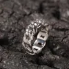 18K Gold Plated Cuban Link Rings Hiphop Wedding Party Jewerly Full Iced Out Cubic Zirconia Fashion Ring For Men Women2518