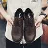 남성 마틴 신발 정품 가죽 라운드 발가락 캐주얼 신발 모카신 편안한 남성 신발 2019 새로운 패션