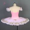 Vorprofessionelles Ballett-Tutu, schwarzes Oberteil aus Samt mit rotem, steifem Tüll, rosa Ballett-Tutu, Tanzkostüm, Pfannkuchen