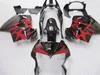 Motorcykel Fairing Kit för Honda VFR800RR 98 99 00 01 VFR 800 1998 2001 ABS Red Flames Black Fairings Set + Presenter HW24