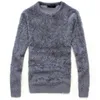 Automne hiver pull hommes épais Mohair à manches longues col rond pull en tricot mode mince chaud mâle J7151