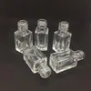 5ml Square Glass Empty Bottle With Brush Transparent Makeup Tool Nail Polish Containers Clear Glass Glue Bottle For Sample 100