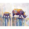 DIY oljemålning av siffror djur 13 5040CM2016 tum på duk väggmålning för heminredningssatser Unframed4404817