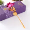 24k Gold Foil Plated Rose Flower Multi Colors Artificial Flowers For Lover Valentine Day Craft Lovely Gift lin4966