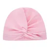 Cute Baby Hat Cotone Morbido Turbante appena nato Nodo incrociato Ragazze Beanie Autunno Inverno Cappello Bohemien Style Bambini Infant Toddler Caps Fotografia Puntelli