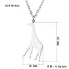 Stainless steel golden giraffe pendant necklace animal necklace silver men and women jewelry Valentine's Day gift311u