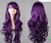 Wigshipping charmant long coiffure violet foncé perruque de cosplay