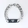 2019 Fashion Superman Championship Chain Bracelet stainless steel Fan Men Women Party Bar Gift Whole Drop 5522430