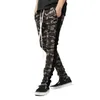 Pantalon pour hommes Puimentiua Mens Camouflage Imprimé Stripe Stripe 2023 Mâle Joggers Harem Pantalon Sportswear