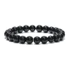 Braccialetto di Buddha con perline di pietra naturale Bracciale di meditazione yoga con occhi di tigre marrone per uomo Donna Gioielli a mano Homme