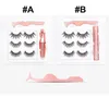 Cílios naturais cheios de olhos 5 cílios ímã Magnetic 3D Falso Falso Lashes reutilizável Eye Lashes com pinça DHL livre