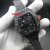MEN039S Automatisch horloge van topkwaliteit sport Men039S pols horloge grijs rubber waterdichte riem horloges kerstcadeau6059884