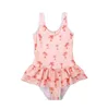 Baby Girls Swimwear Palm Tree Printed TUTU Dresses Swimsuit One Piece Baby Bikini Summer Fashion Swimming Clothes 3 Colors DHW2431