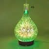 3D Feuerwerk LED Nachtlicht Luftbefeuchter Glas Vase Form Aroma Ätherisches Öl Diffusor Nebel Maker Ultraschall Luftbefeuchter Geschenk