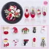 10 Designsbox alliage métal bonhomme de neige ongles strass noël bricolage 3D Nail Art décorations breloques accessoires Tools8583533