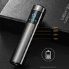 Double fire cross twin arc pulse electric arc lighter colorful charge usb lighters windproof Power display Customizable18935704184185
