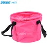 10L Premium Collapsible Bucket Compact Portable Folding Water Container - Lätt slitstarkt - Innehåller Handy Verktyg Mesh Pocket