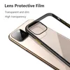 Coque de téléphone acrylique transparente pour iphone 11 Pro Max XS XR Samsung Note10 S9 antichoc bord en TPU couverture arrière rigide