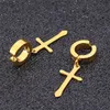 الذهب بارد سكوربون هوب أقراط مصمم 316L من الفولاذ المقاوم للصدأ الأقراط للنساء الرجال لا يتلاشى المجوهر