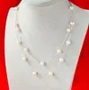 925 pure silver pearl necklace double natural fresh water pearl mantianxing fashion simple multi-layer sweater chain