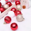 Julkula set julgran färgglada hängande boll dekorationer 24pcs diy xmas träd hängande xmas elektroplätering boll gåva