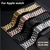 Pasek ze stali nierdzewnej do zespołu Zegarek Apple 38mm 42mm Metalowy Watchband 40mm 44mm Bransoletka Sportowa dla Iwatch Series 7/6 / SE / 5/4/3/2 41mm 45mm