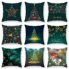 Juldekorationer Taoup Green Pillow Case Merry Decoration for Home Xmas Ornaments Noel Pillow Case Natal 2021 Navidad Year1246h