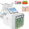 다기능 6 in 1 H2 O2 Hydra 얼굴 기계 Dermabrasion Hydro Microdermabrasion 필링 진공 피부 청소 물 아쿠아 산소 스프레이