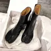 Design Tabi Stiefel Split toe Chunky High Heel Zapatos Mujer Mode Herbst Frauen Schuhe Botas