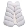 Faux Fur Coat Womens Damer Ärmlös Färg Waistcoat Solid Loose Vest Varm Overcoat Jacket Coat OuterWear Loose Winter 19Oct28