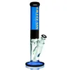 14 "de hauteur tube droit bongs en verre coloré épais dab rig pipe à eau capiteuse bong plates-formes pétrolières quartz banger bol d'herbes tuyaux colorés bécher