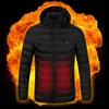 Jaqueta de caminhada aquecida à prova d'água S-3xl, casaco à prova de vento de inverno, jeakets de esqui a quente, roupas masculinas à prova de chuva ao ar livre,