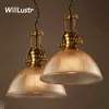 Criativo Clear Clear Lâmpada Pingente de Vidro Retro Suspensão Luz Hotel Restaurante Lounge Office Bar Dinning Room Industrial Lighting