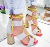 Loozykit mode sommar espadrilles kvinnor sandaler häl pekad fisk mun gladiator sandal hamp rep spets upp plattform sko stor storlek 35-43