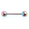 Gros coloré en acier inoxydable langue Piercing Stud Barbell Style corps Piercing bijoux pour hommes et femmes