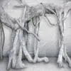 3D立体木根壁画アート壁紙リビングルームレストラン創造的背景壁カバーフレスコスパペルデパーテ