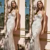 2020 Cheap Floral Mermaid Wedding Dresses Sweetheart Sleeveless Beaded Appliqued Wedding Gown Sweep Train Hot Sell Custom Made Bridal Gown