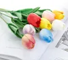 PU Tulips Artificial Flowers Real touch artificiales para decora mini Tulip for Home Wedding decoration Flowers GB1031