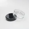 5G5ML High Quality Clear Plastic Cosmetic Container Jars With Black Lids Cosmetic Cream Pot Makeup Eye Shadow Nails Powder Jewelr7063635