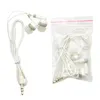 Wholesale Bulk Earbuds Headphones Individually Bagged 100 Pack for universal phone MP3 Player Schools, Libraries, Hospitals (White)