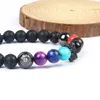 Nuove coppie di moda Braccialetti leopardo con chakra naturale 8mm Bracciale con perline di pietra Vendita calda Gioielli braccialetto pantera di alta qualità