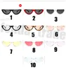 Cat Eye Sunglasses Women Cool Trendy Half Frame Rimless Fashion Designer Sun glasses For Female 10 colors 20PCS