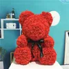 Party Valentines Day Gifts For Wedding Decorations Artificial Flowers 18 color Cartoon Teddi Rose Bear Flower Women Plush Supplies 25cm By Sea XD20931