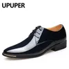 UPUPER Plus Size 38-48 Scarpe eleganti da uomo in pelle verniciata per scarpe da festa di nozze per uomo Bianco Nero Moda Oxford Scarpe da uomo