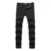 Męskie Dżinsy Stretch Skinny Slim Kolor Denim Chino Spodnie dla Mężczyzn Casual Jeans Spodnie Mężczyźni Odzież Pocenia Khaki Black Czerwony Biały