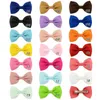 2.75 inches children hairclips girl solid bows barretes baby boutique hair accessories kids hairpins 20 color